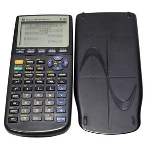Texas Instruments TI-83 Graphing Calculator w/ Cover Black TESTED